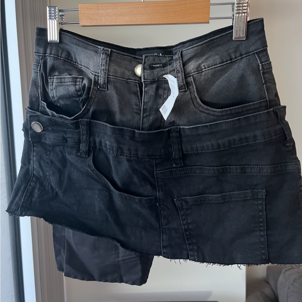 AKIRA Charcoal Denim Skirt